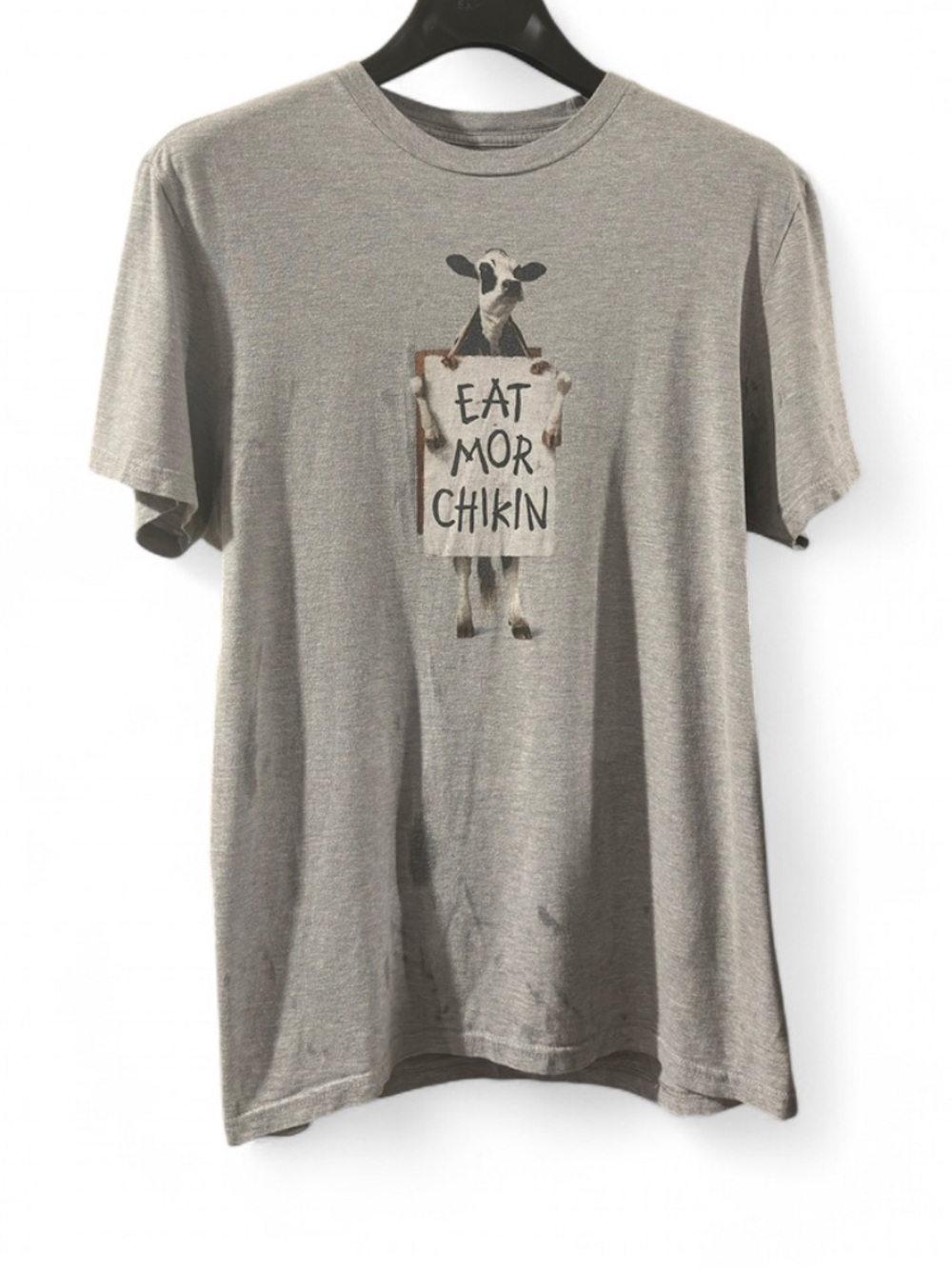 Chick-Fil-A ‘Eat Mor Chikin’ Cow GreyGraphic T-shirt Size Men’s Large